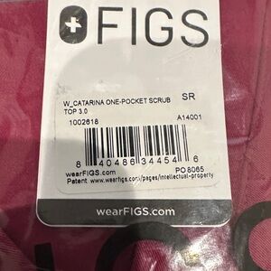 FIGS Catarina Scrub Top in Pink